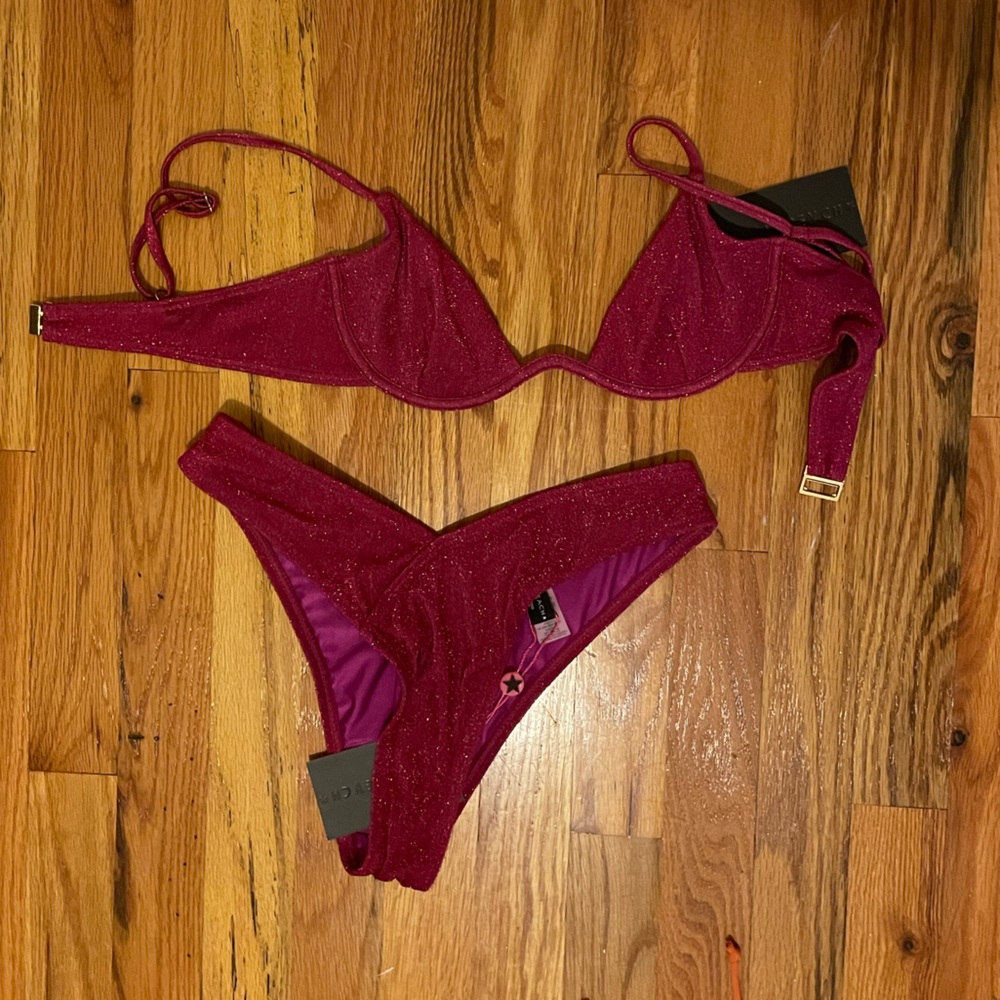 2 for 1 NWT glitter bikinis